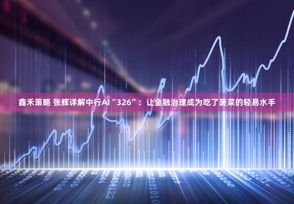 鑫禾策略 张辉详解中行AI“326”：让金融治理成为吃了菠菜的轻易水手